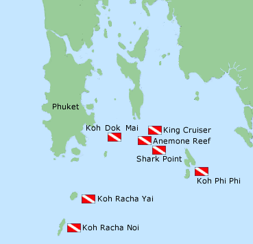 места для дайвинга в Тайланде.
